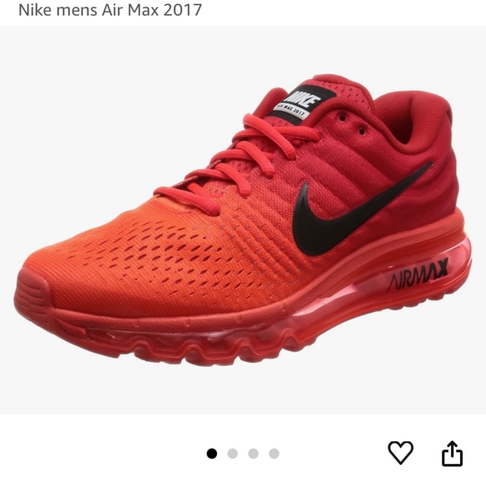 Nike Air Max 2017 Bright Crimson Red Size 11 Athletic Running Track